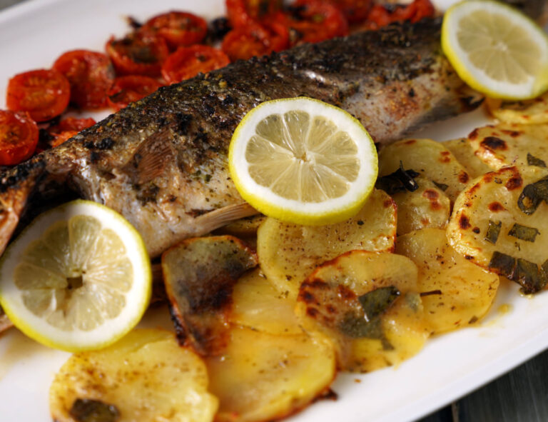 baked-sea-bass-recipe-with-potatoes-and-tomatoes